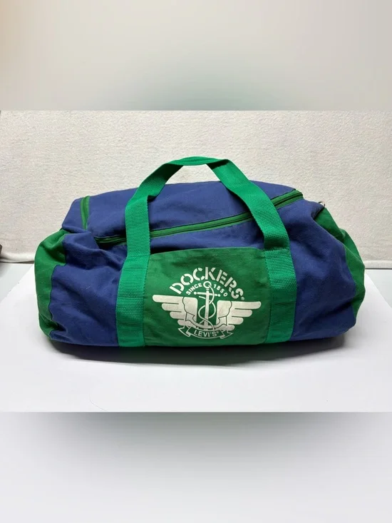 VTG Dockers x Levi’s Duffle Bag 90s Utility Travel Tote Carry On Gym Acrylic
