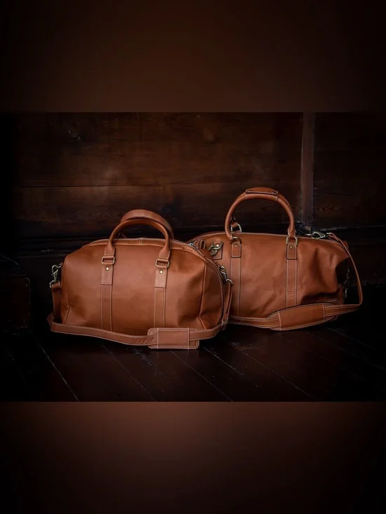 Links Kings 0311 Tan Club Duffel Bag 17”x10”x7” (Jul 026)