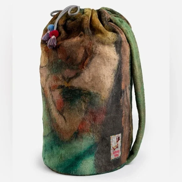 Johnny Was Laurel Canyon Degas Dancers Green Multi Velour Sling Bag Only Size OS