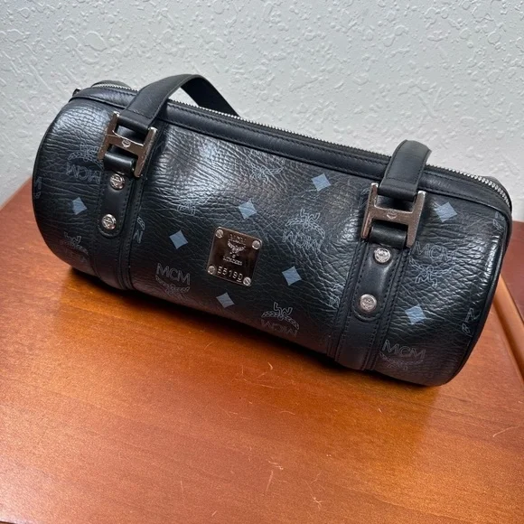 MCM VISETOS BARREL SHOULDER BAG