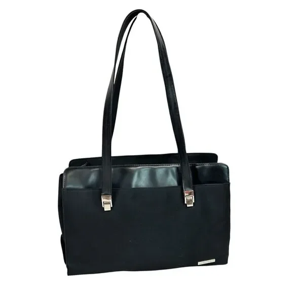 Rosetti Crossbody Computer Messenger Bag Multiple Compartments Black