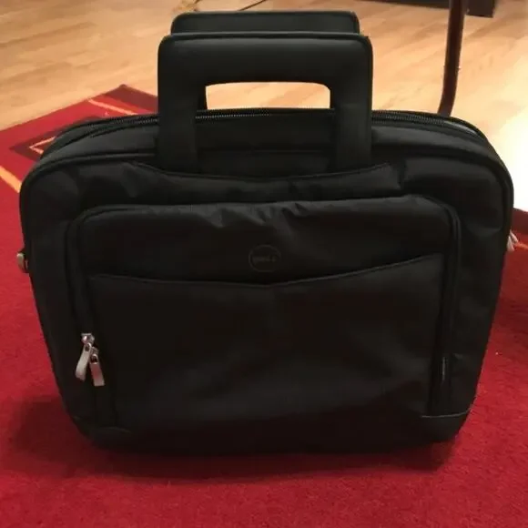 Dell Nylon Laptop Bag Briefcase with compartments and pockets, handle, NO STRAP