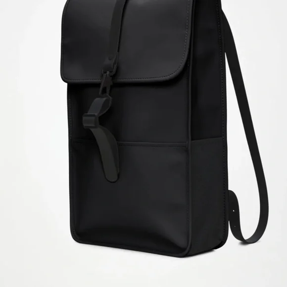 RAINS Backpack Black Waterproof Laptop Bag for Men and Women, Work Bag