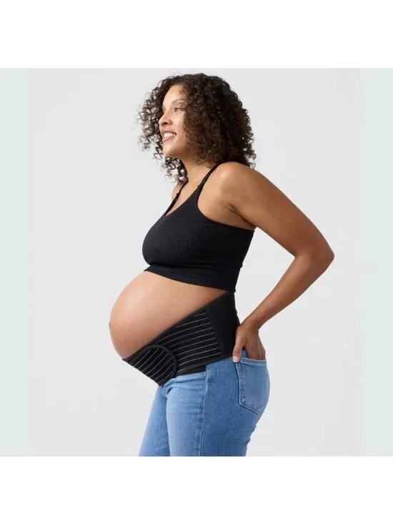 Isabel Maternity Black Pregnancy support Belt Belly Band Size Small Medium S/M