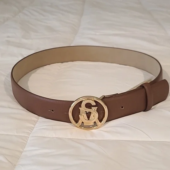 Steve Madden Belt With‎ Logo | NWT | Gold and Brown​