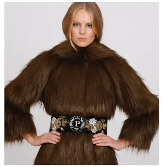 Pelush Women's Aztec Print Gathered Belt Luxury‎ NYC designer