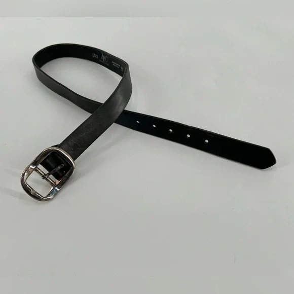 Vintage‎ AL&C Black Leather Belt 32