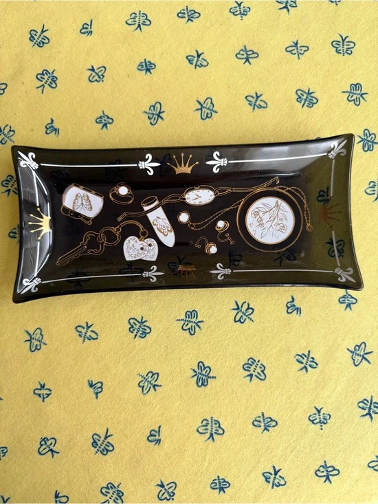Vintage glass vanity tray
