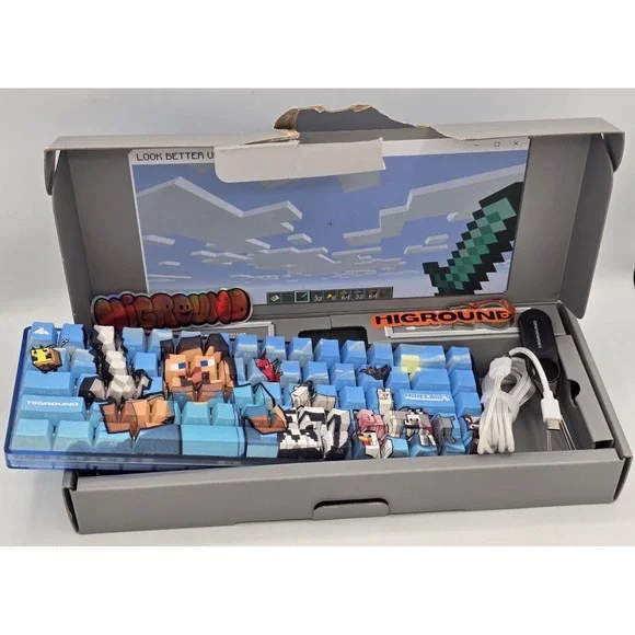 Minecraft Hi ground Keyboard, Gaming‎ Keyboard - USED ONE TIME - Complete
