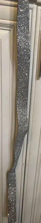 Women's Glitter Wide Metal Silver Buckle Sparkly Fashion Belt Silver