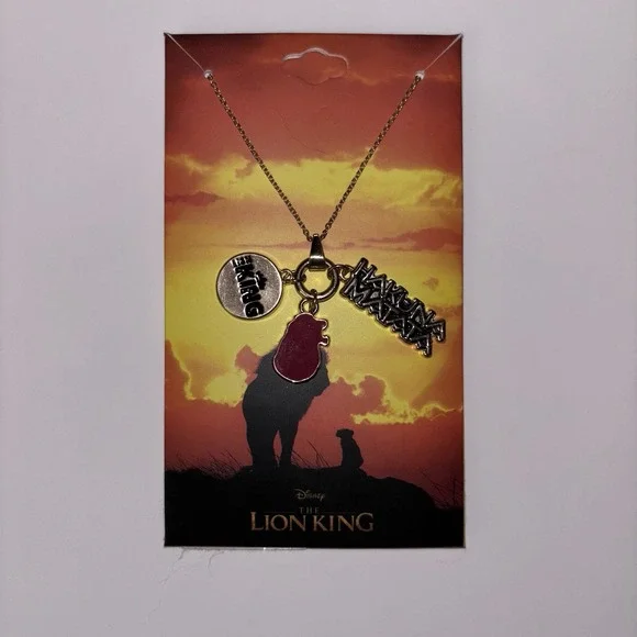 Disney The Lion King Movie Hakuna Matata King Bioworld Charm Necklace