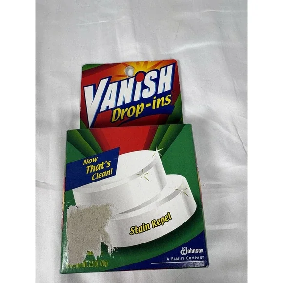 Vanish Drop-Ins Toilet Bowl Cleaner Tablets Bleach 2.5oz NOS Vintage