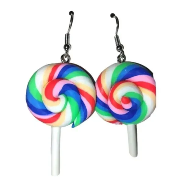 Vintage Super Cute Lollipop Dangle Earrings For Adults And Kids