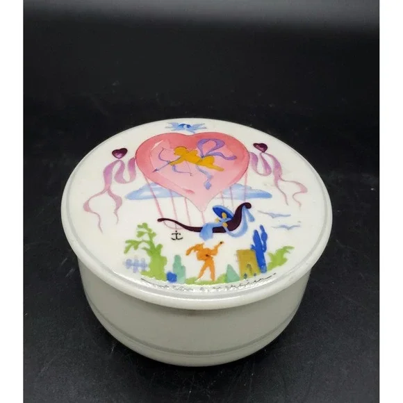 Villeroy Boch Porcelain Trinket Box Botanica A. Mercier Signed Romantic Love Lid