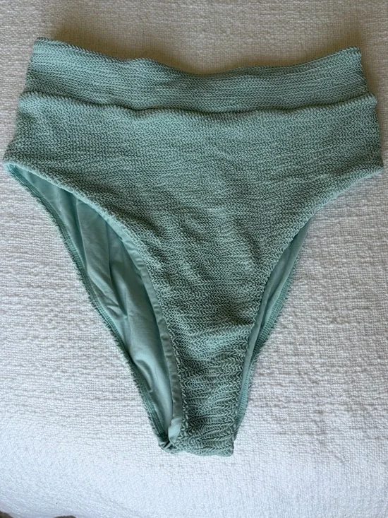 Monday Swimwear- Sorrento Bottom- Sea Glass Crinkle- Sz. Medium