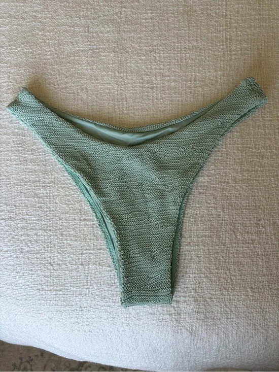 Monday Swimwear- Byron Bottom- Sea Glass Crinkle- Sz. Medium
