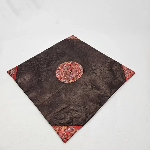 Vintage Chinese Silk Pillow Cover Tapestry 16