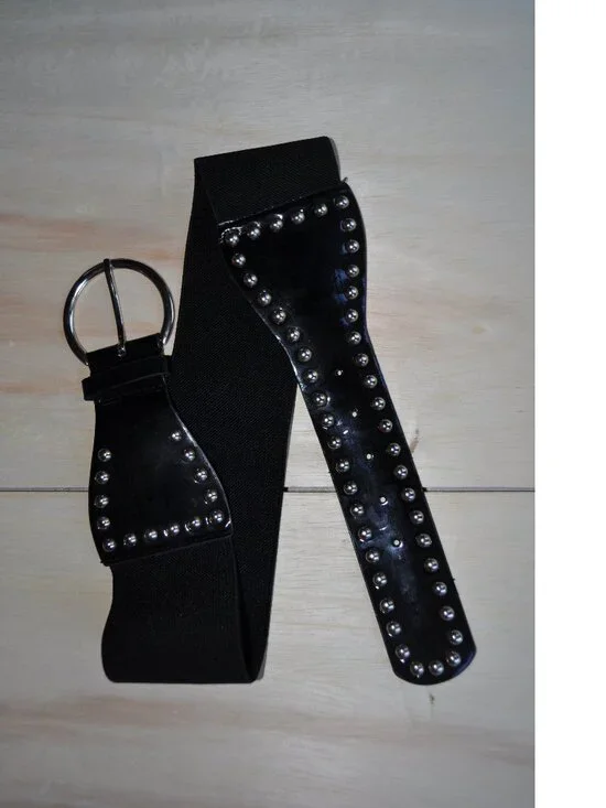 Women's Belt retro vintage Punk Style Stretchy Cinch Belt 3 Inch Wide High Waist