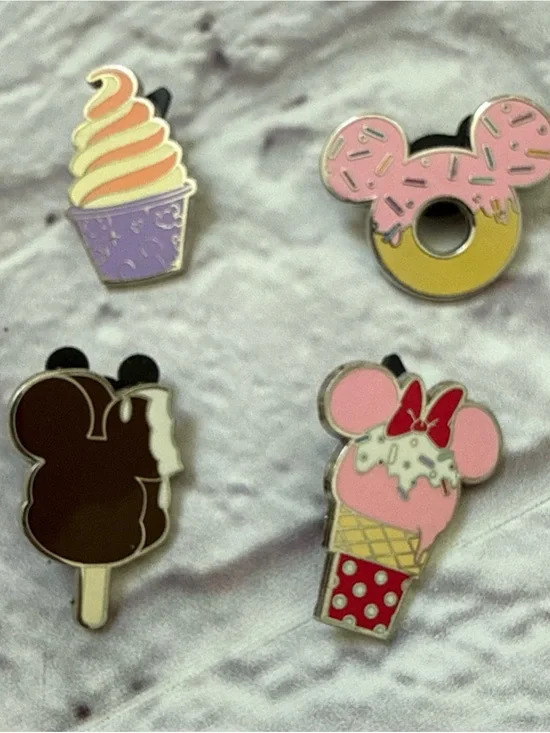 Disney trading pins ice cream dole whip donut set of 4 pins