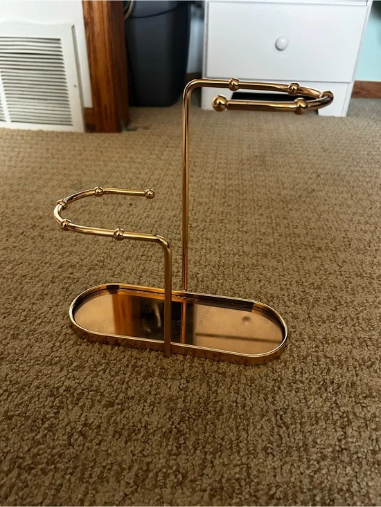 Urban Outfitters Rose Gold Two-Tier Jewelry Stand