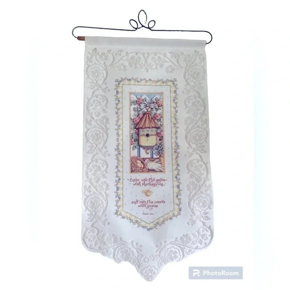 Wall hanging vintage wire hanger