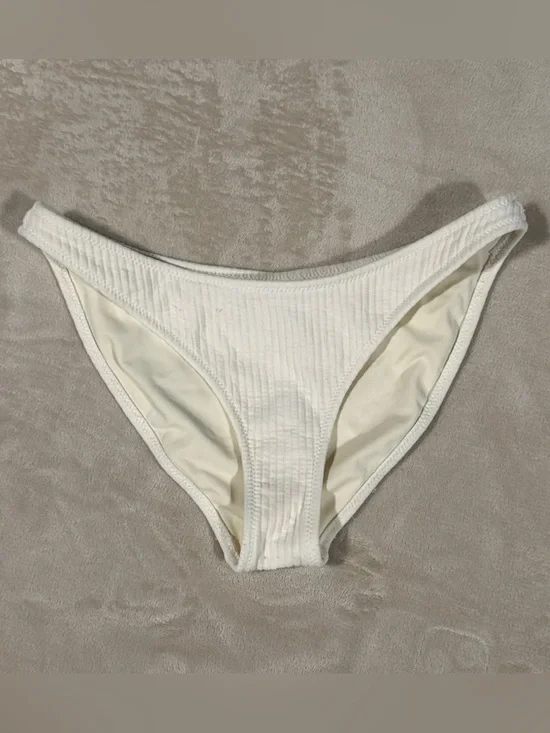 triangl swimwear White Ribbed Bikini Bottom