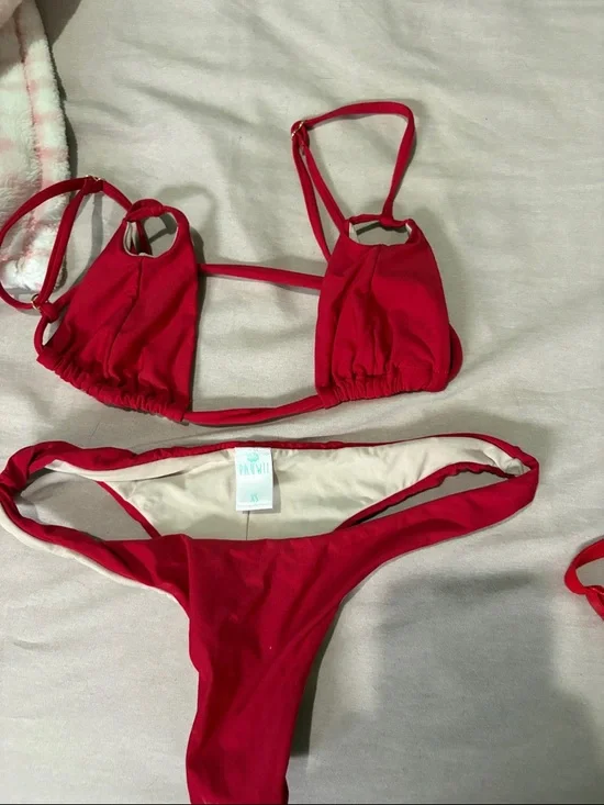 triangl swimwear Red Two-Piece Bikini Set