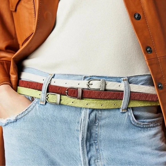 Free People Concrete Jungle Skinny Belt White Medium / Large