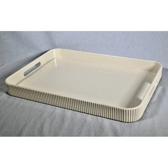 Vintage Estee Lauder Cream Plastic Vanity Tray 16