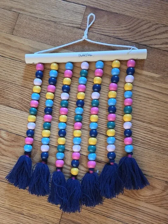 Colorful Beaded Tassel Wall Hanging