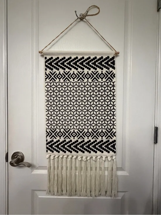 Bohemian Tapestry Macrame Wall Hanging 16” x 24”