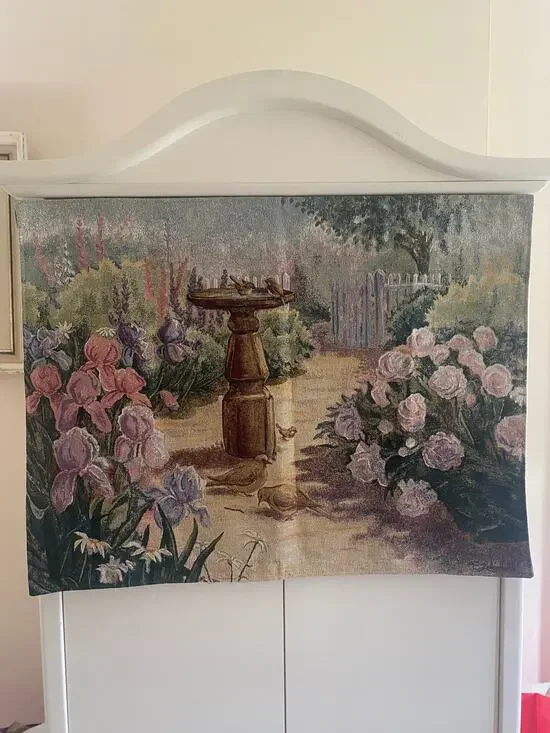 Vintage Tapestry  Peaceful garden