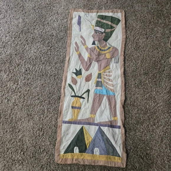 Vintage egyptian tapestry 44x17 Beautifully Hand Made.‎
