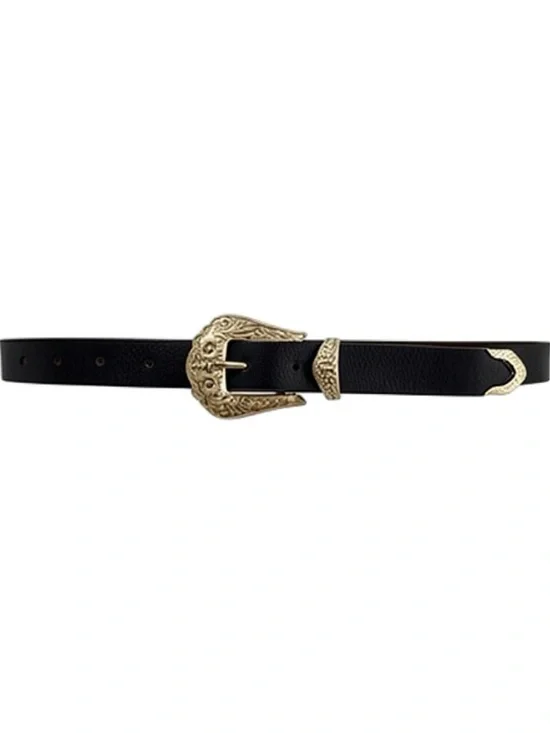 Abercrombie & Fitch | Black Western Belt w/ Silver Hardware