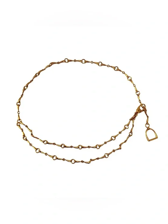 Gucci gold-tone horsebit chain belt