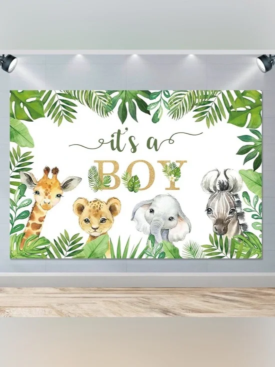 It's a Boy Jungle Animals Wall Decor - Green