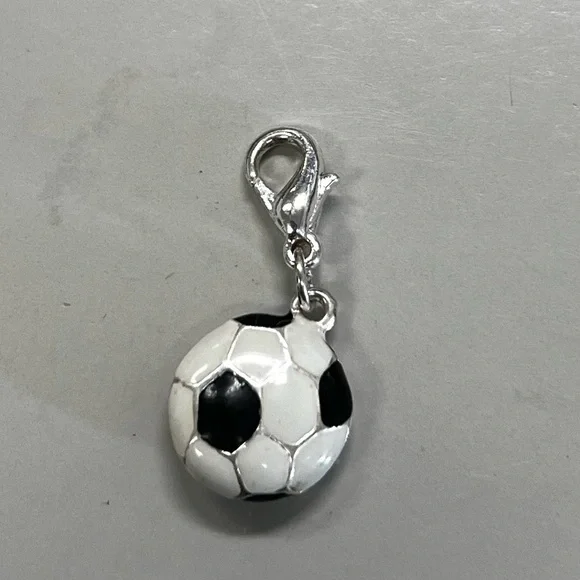 Vintage Claire’s Soccer Ball Dangle Charm with Lobster Clasp