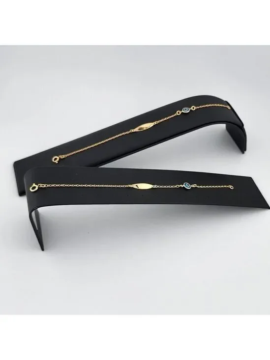 Brand New Brazilian 18k Gold Filled Blue Evil Eye Bracelet