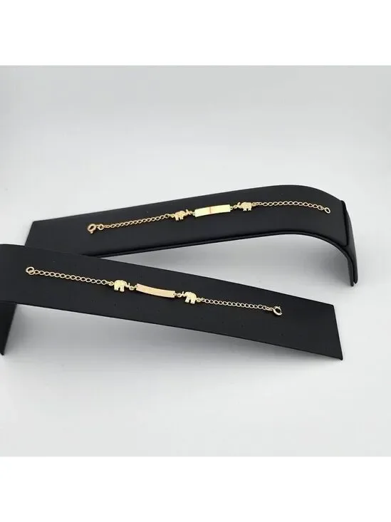 Discover the Charm: Elegant Brazilian 18k Gold-Filled Elephant Bracelet