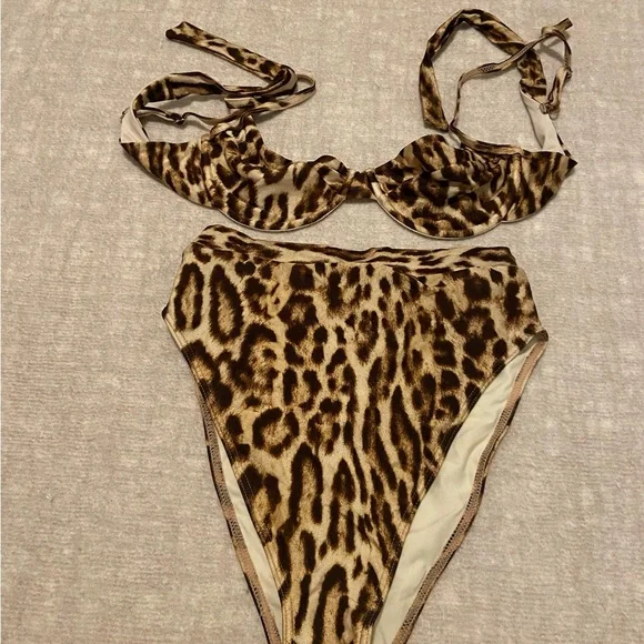 Monday Swimwear Black Bikini with Ruffle Detail