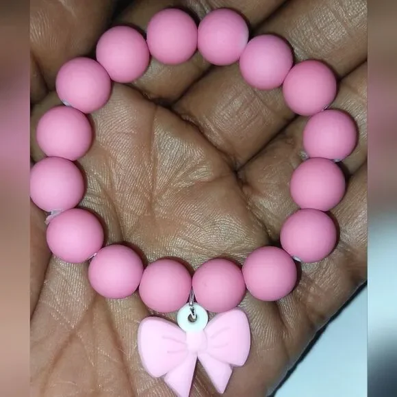 Pink Super Cute Girls Beaded Bracelet