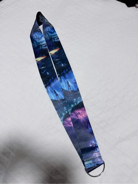 Blue Avatar Pandora Landscape Lanyard with D-Ring