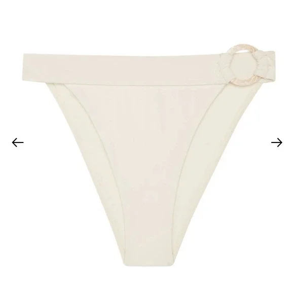 Monday Swimwear ANTIGUA BOTTOM - IVORY BOUCLE- Size V….b15