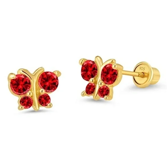 New Gold plated Brass Butterfly Earrings