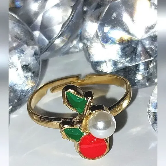 Super cute girls jeweled adjustable ring
