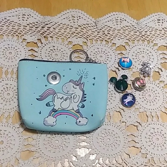Snap Jewelry unicorn change purse with Snap Jewelry  Buttons