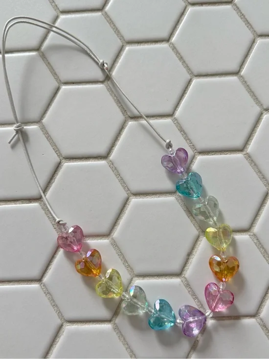 Multicolor Heart Bead Necklace - Women's Jewelry