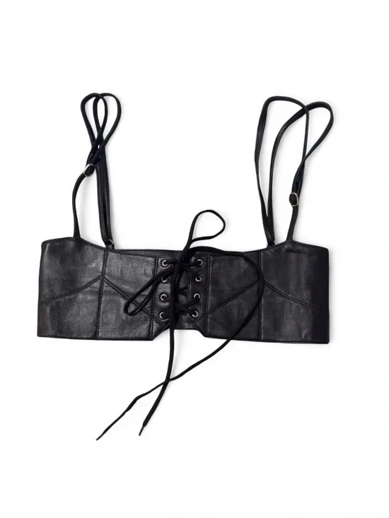 Leather Corset Belt with Straps