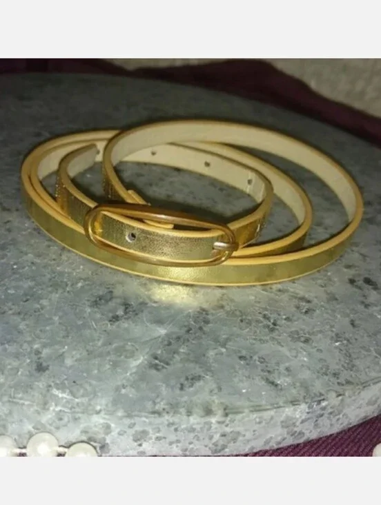 Gold Skinny Belt 30