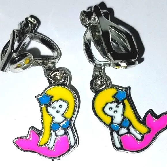Super cute kid's fashion clip-on earrings